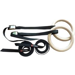 Inele gimnastica Power System 4048AA-0 (Black/Brown)