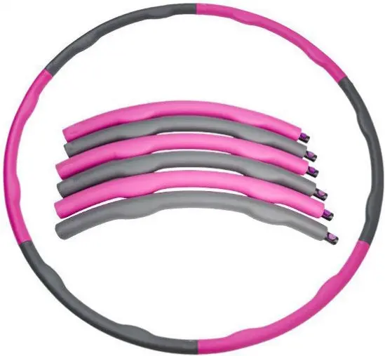 Cerc de masaj PX-Sport Hula Hoop PA041 (Grey/Pink)