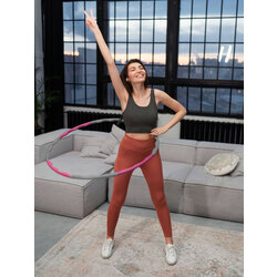 Cerc de masaj PX-Sport Hula Hoop PA041 (Grey/Pink) Thumb