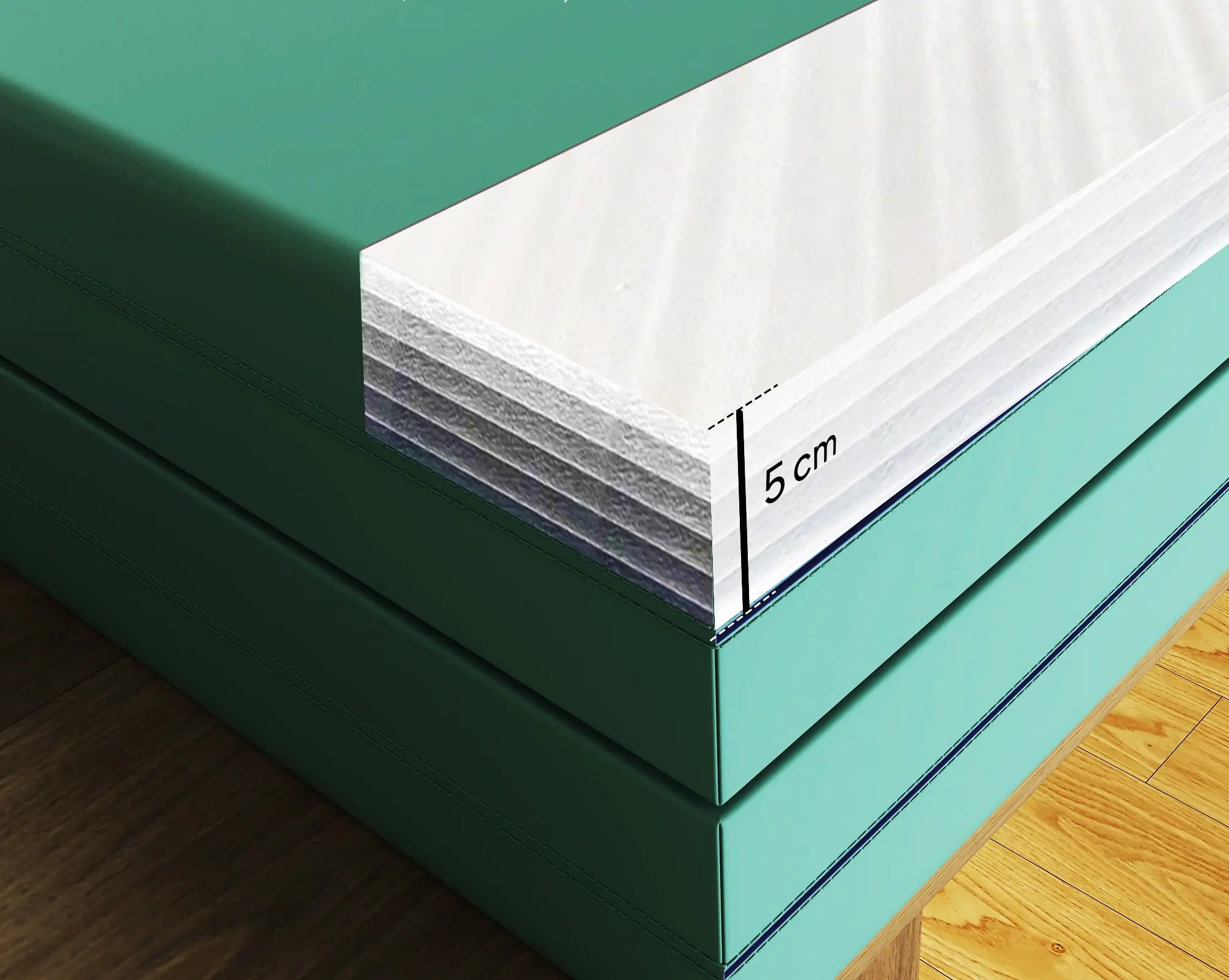 Складной гимнастический мат Sportnow A50-020V00MX (Green/Purple) - 4