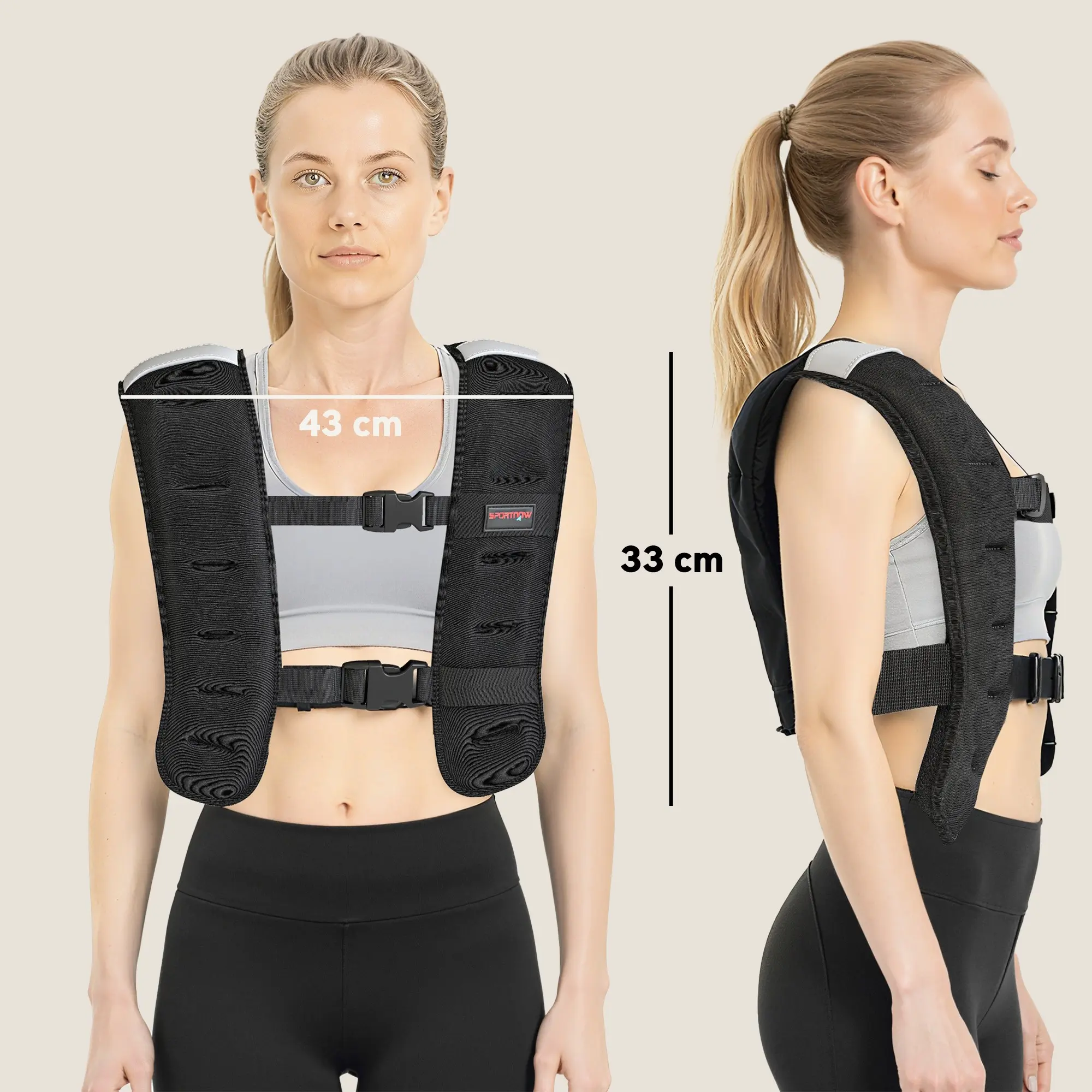 Жилет-утяжелитель SportNow A91-450V01BK (Black) - 4