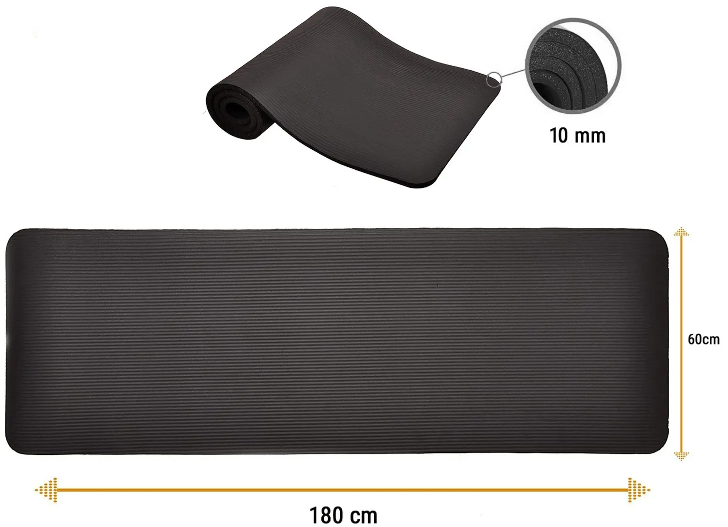 Covoras pentru yoga Techfit Exercise Mat (Black) - 2