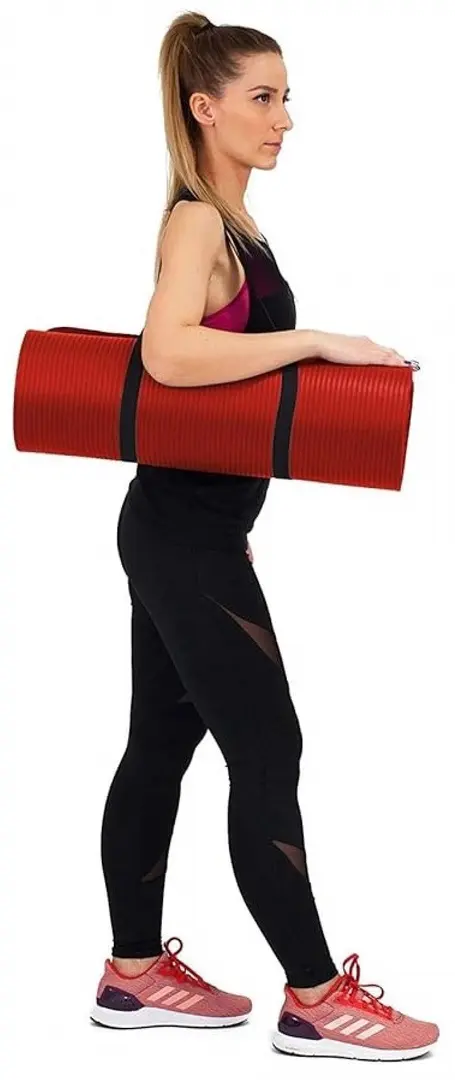 Covoras pentru yoga Techfit NBR 10mm (Red) - 3