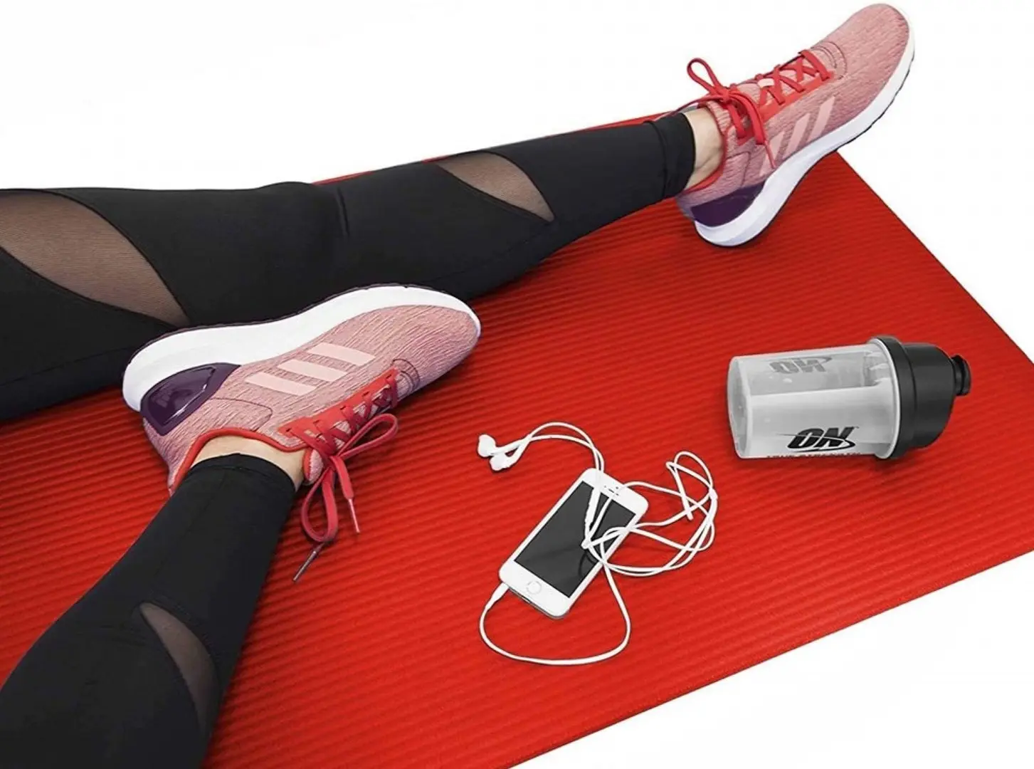 Covoras pentru yoga Techfit NBR 10mm (Red) - 4