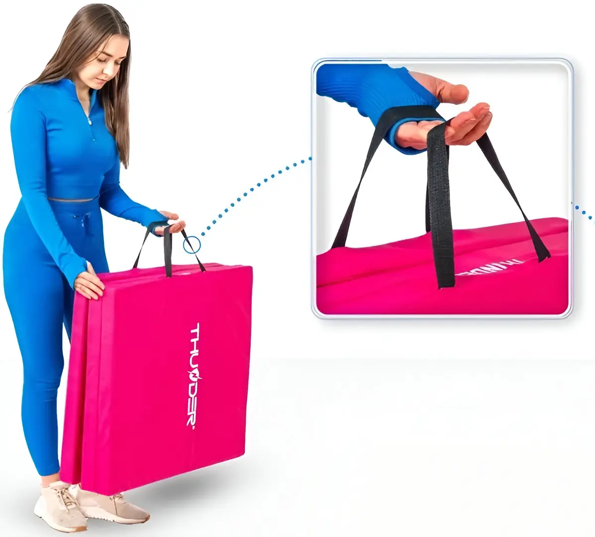 Covoras pentru yoga Thunder MG-01 (Pink)