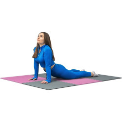 Covoras pentru yoga Thunder PZ-02 (Grey/Pink) Thumb