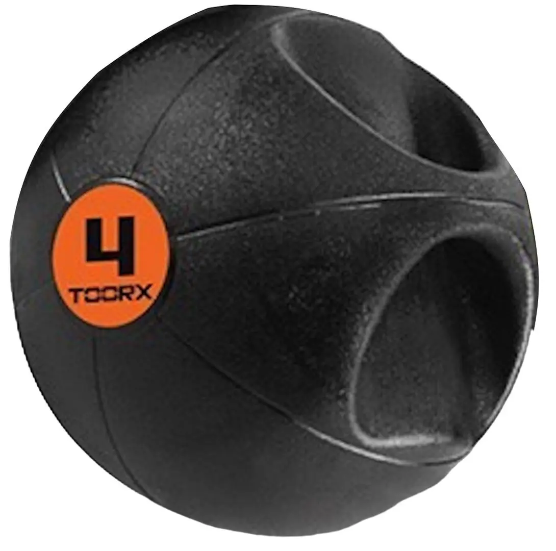Minge medicinala cu manere Toorx AHF-177 4kg (Black/Orange)