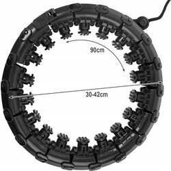 Массажный обруч с утяжелителем Trizand 25208 (Black) Thumb