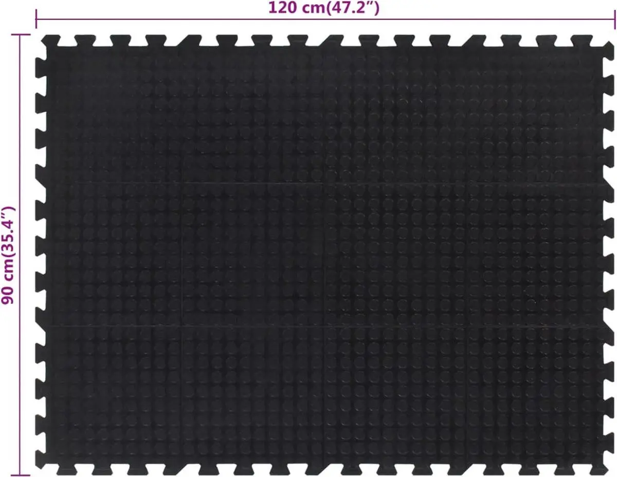 Коврик защитный VidaXL 155672 90х120 (Black) - 6