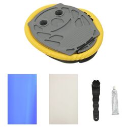 Rulou gonflabil pentru yoga VidaXL 92717 120x75 (Bleu) Thumb