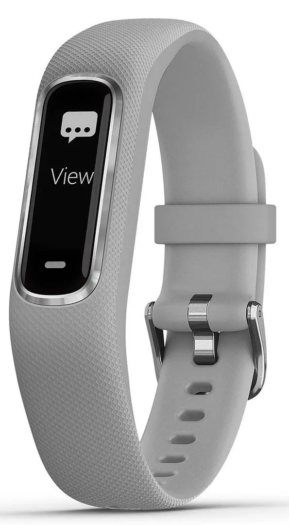 Bratara de fitness Garmin Vivosmart 4 Silver With Gray Band S/M (010-01995-22)