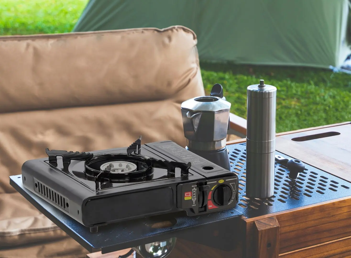 Aragaz pentru camping GardenLine GAZ0957 (Black)