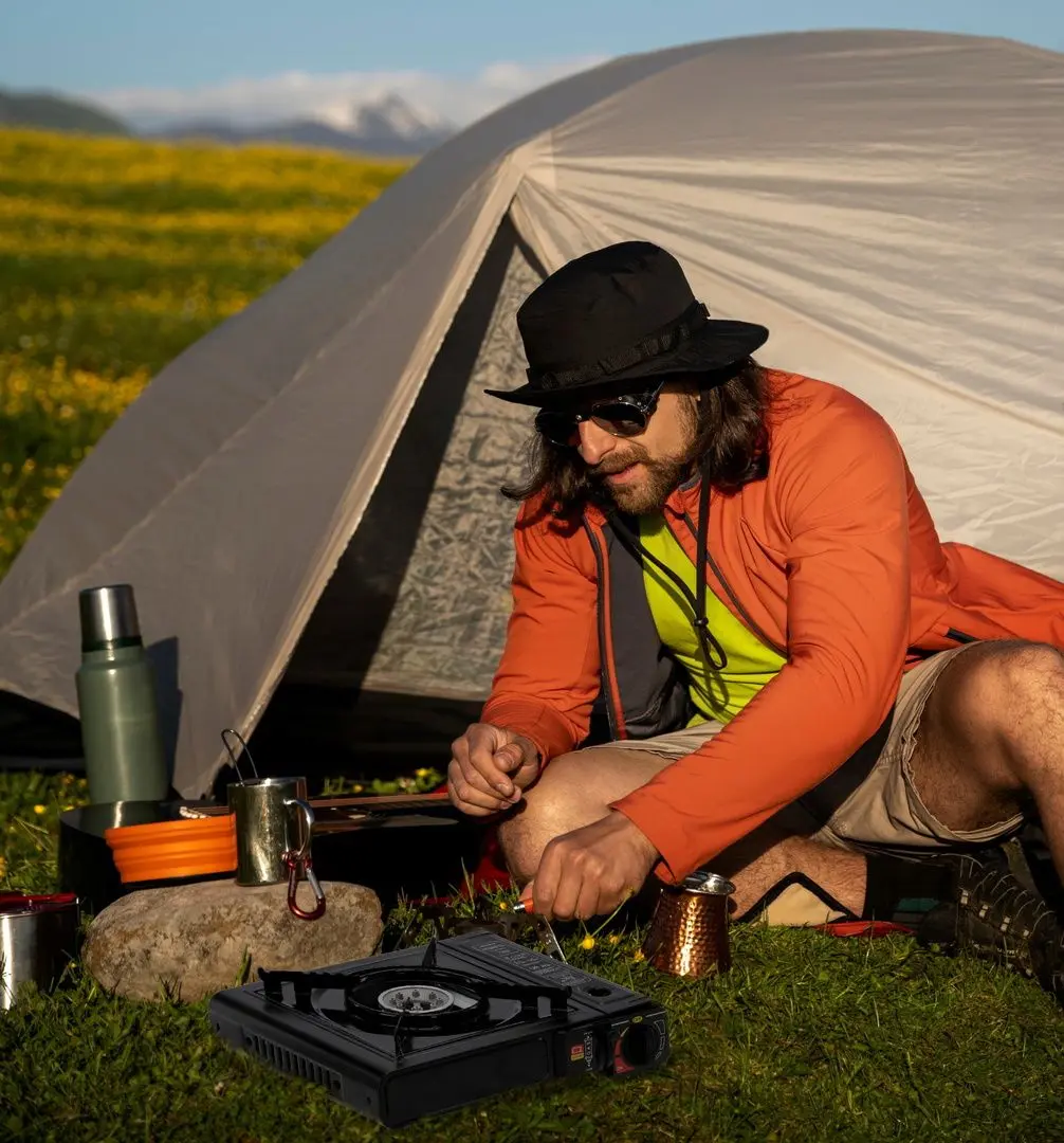 Aragaz pentru camping GardenLine GAZ0957 (Black)