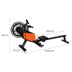 Гребной тренажер HMS ZP6591 (Black/Orange) Thumb
