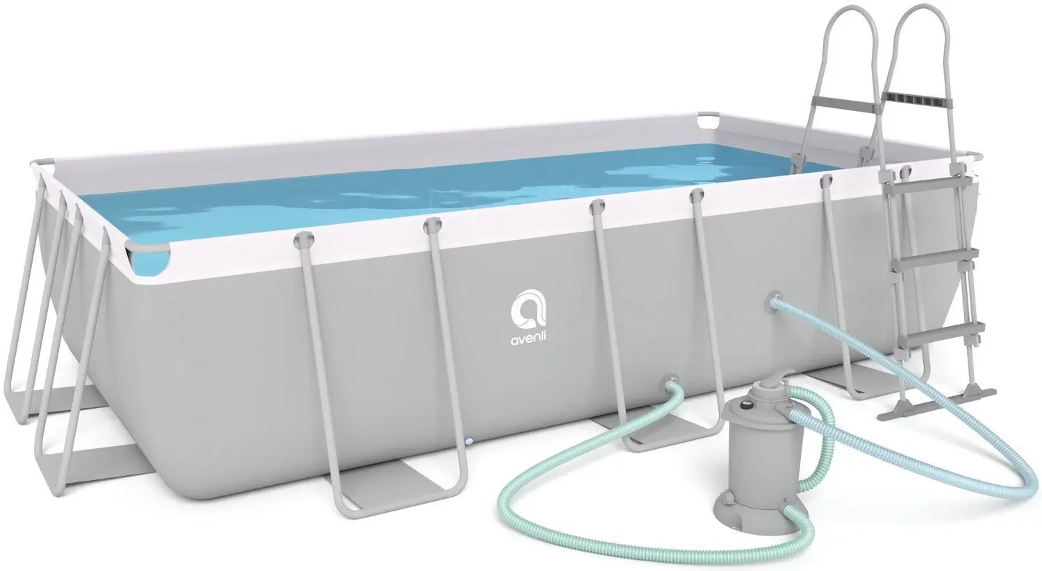 Piscina cu cadru Avenli 2817 400x200cm Set (Grey)