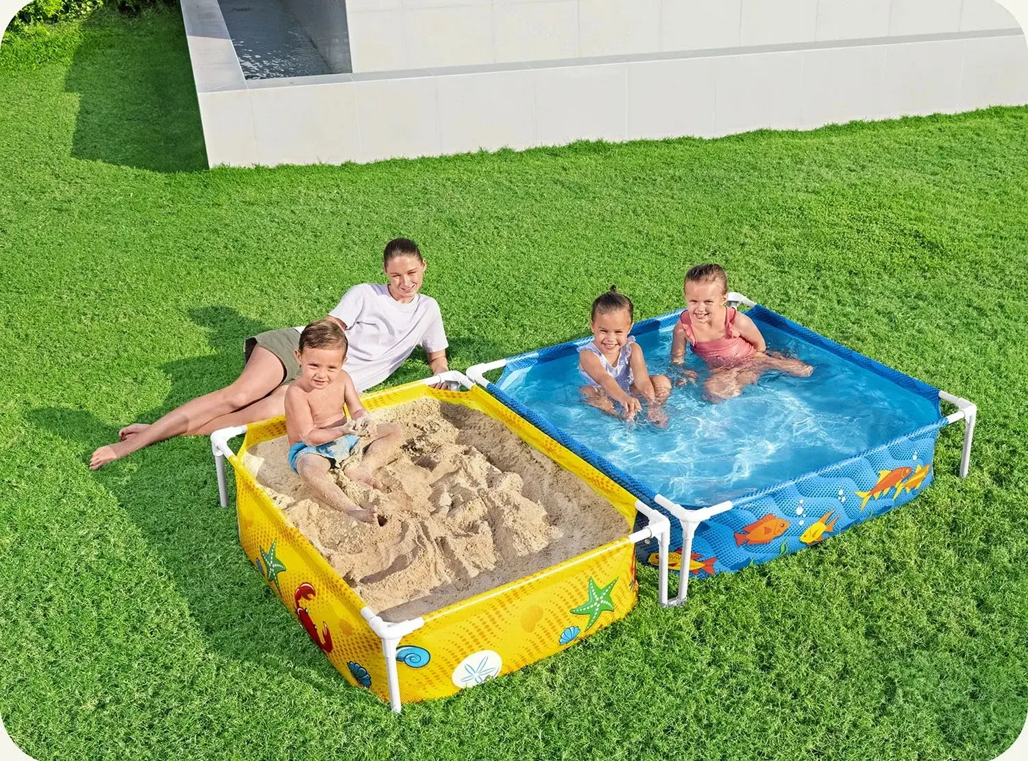 Детский каркасный бассейн с песочницей Bestway 561CF (Multicolour) - 2