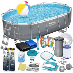 Каркасный бассейн 18в1 Bestway 56448-M (Grey)