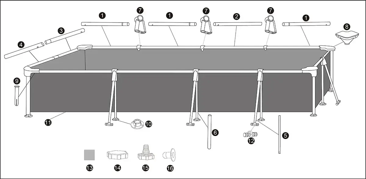 Piscina cu cadru Bestway 56405 (Blue)