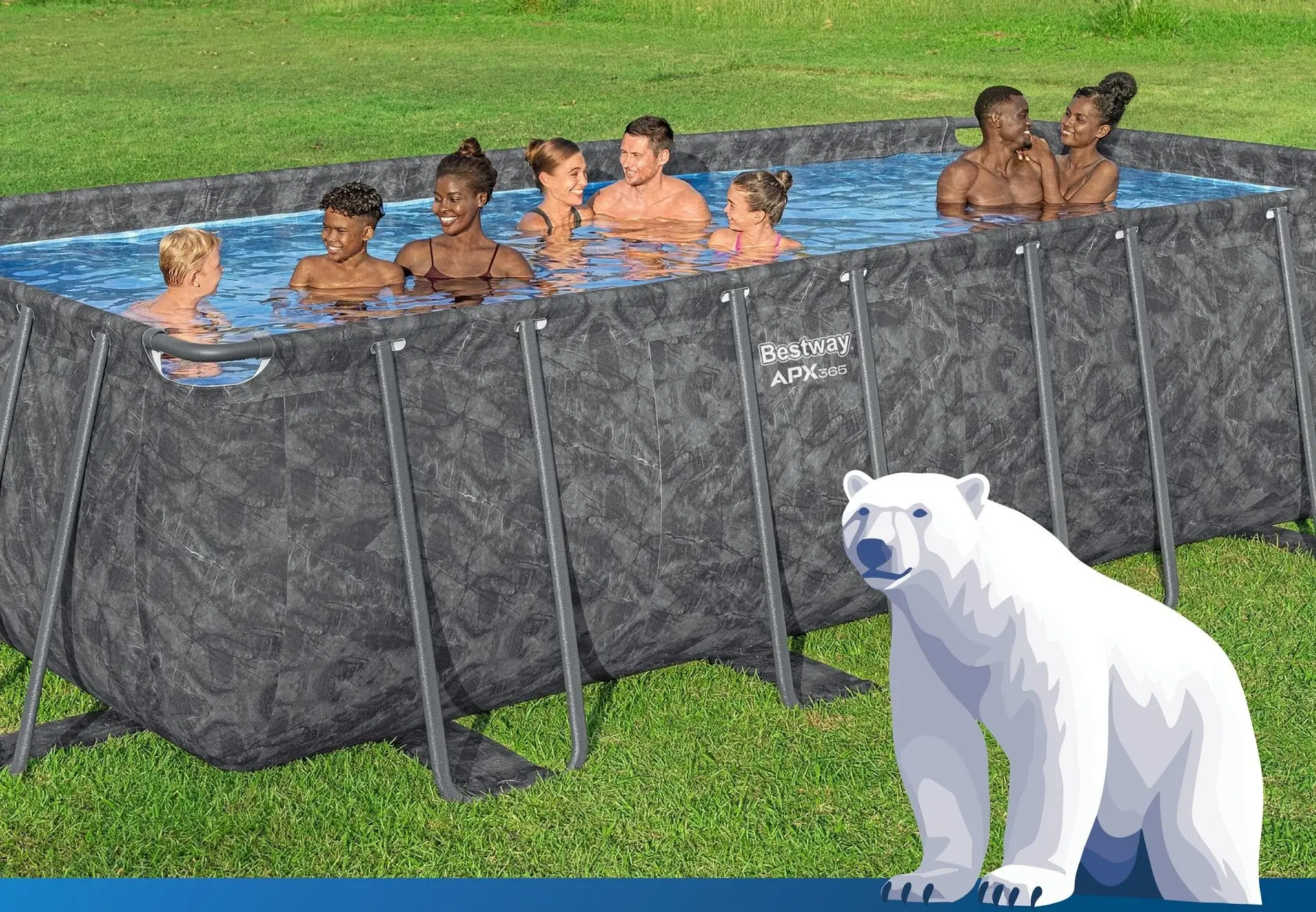 Piscina cu cadru Bestway APX365 (Grey)