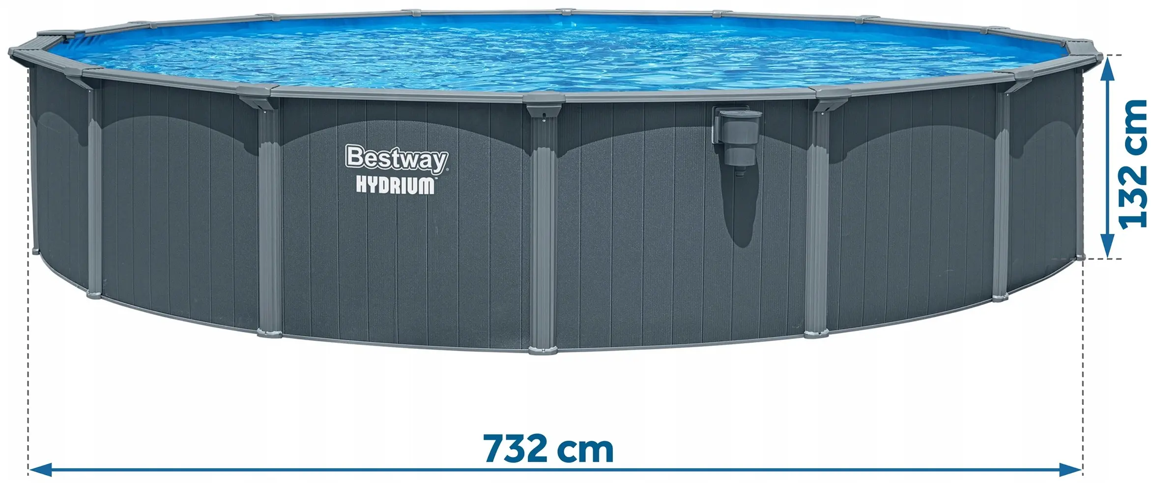 Piscina cu cadru Bestway Hydrium 561RPBW (Grey/Blue) - 2