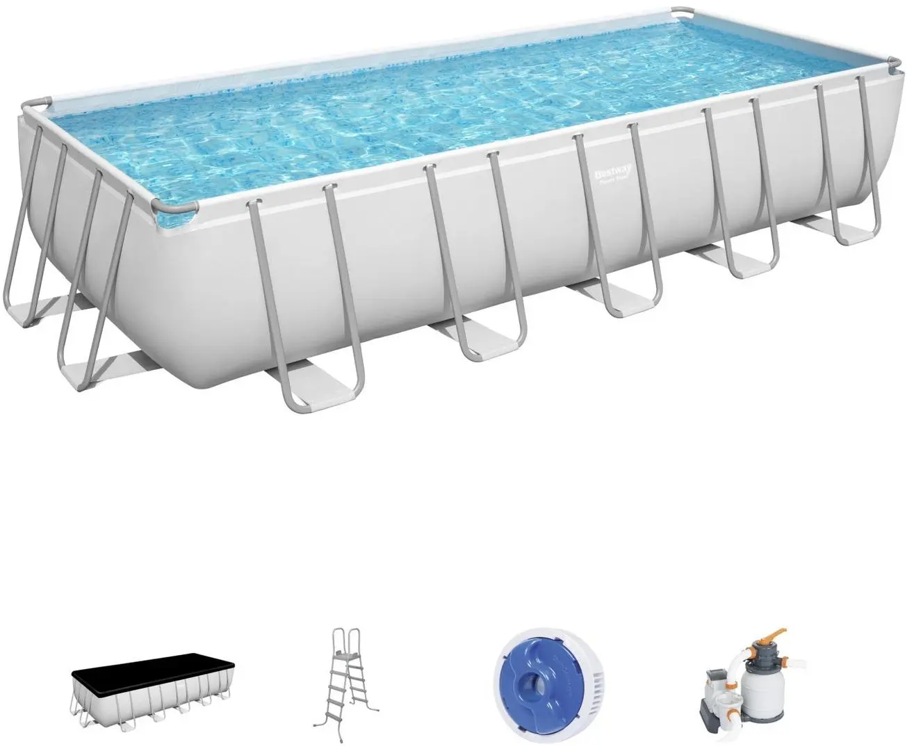 Piscina cu cadru Bestway Power Steel 5612B BW (Grey) - 10
