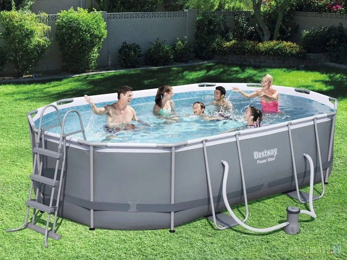 Piscina cu cadru Bestway Power Steel 56448 (Grey)