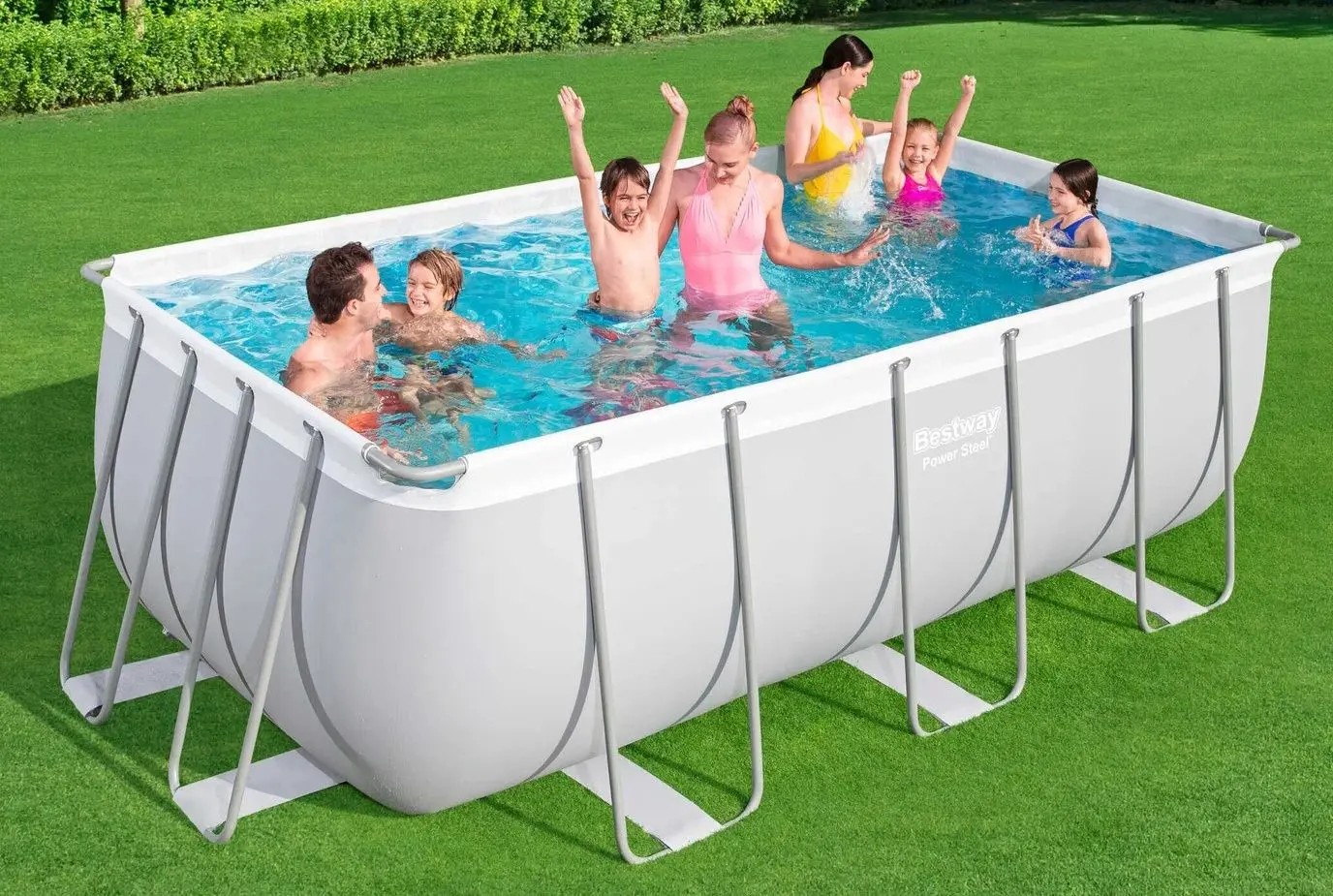 Piscina cu cadru Bestway Power Steel 56456 BW (Grey)