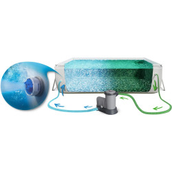 Piscina cu cadru Bestway Power Steel 56465N-17W1 (Grey/Blue) Thumb