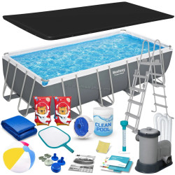 Piscina cu cadru Bestway Power Steel 56465N-17W1 (Grey/Blue)