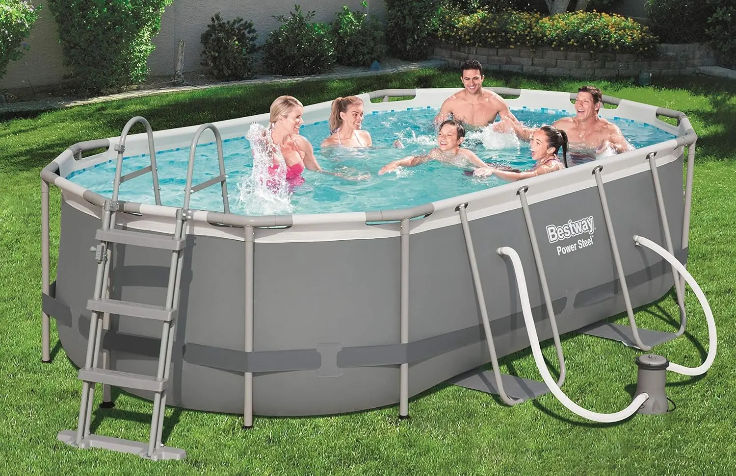 Piscina cu cadru Bestway Power Steel 56620 (Grey) - 3