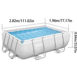 Каркасный бассейн Bestway Power Steel 56629BW (Grey) Thumb