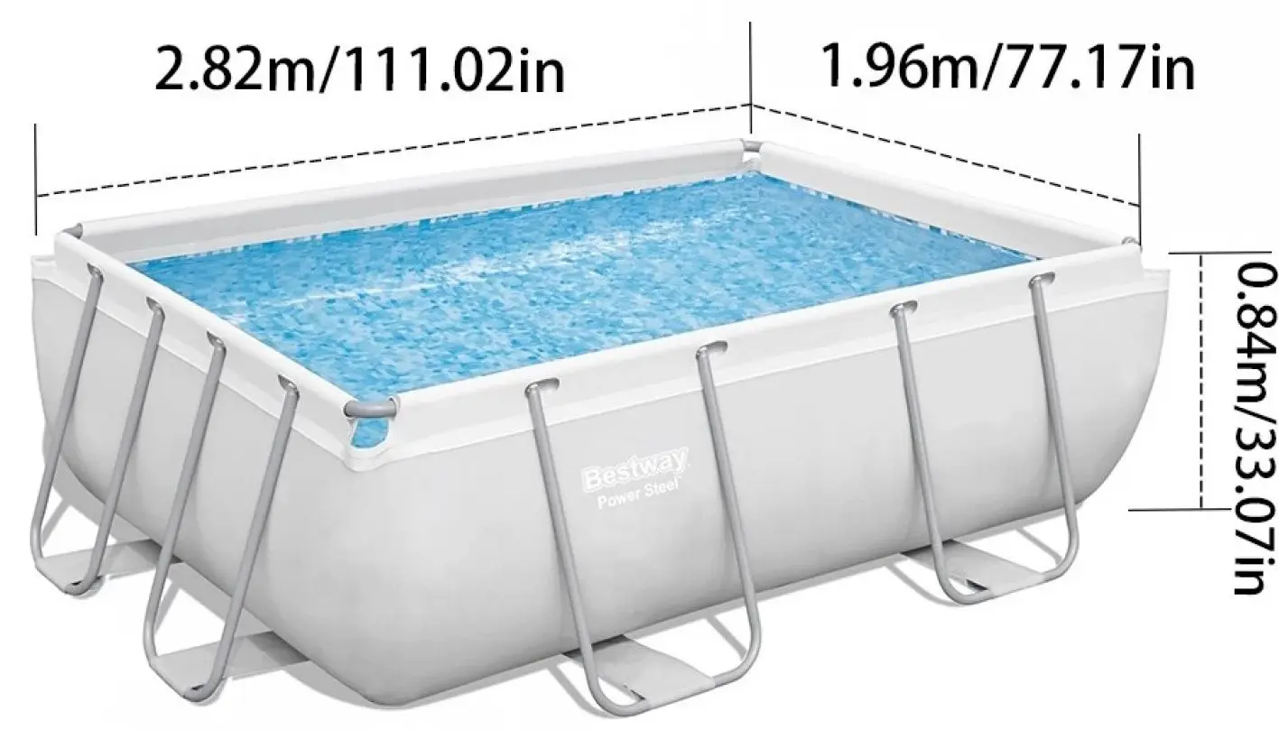 Каркасный бассейн Bestway Power Steel 56629BW (Grey) - 4