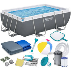 Каркасный бассейн Bestway Power Steel 56629N-15W1 (Grey/Blue)