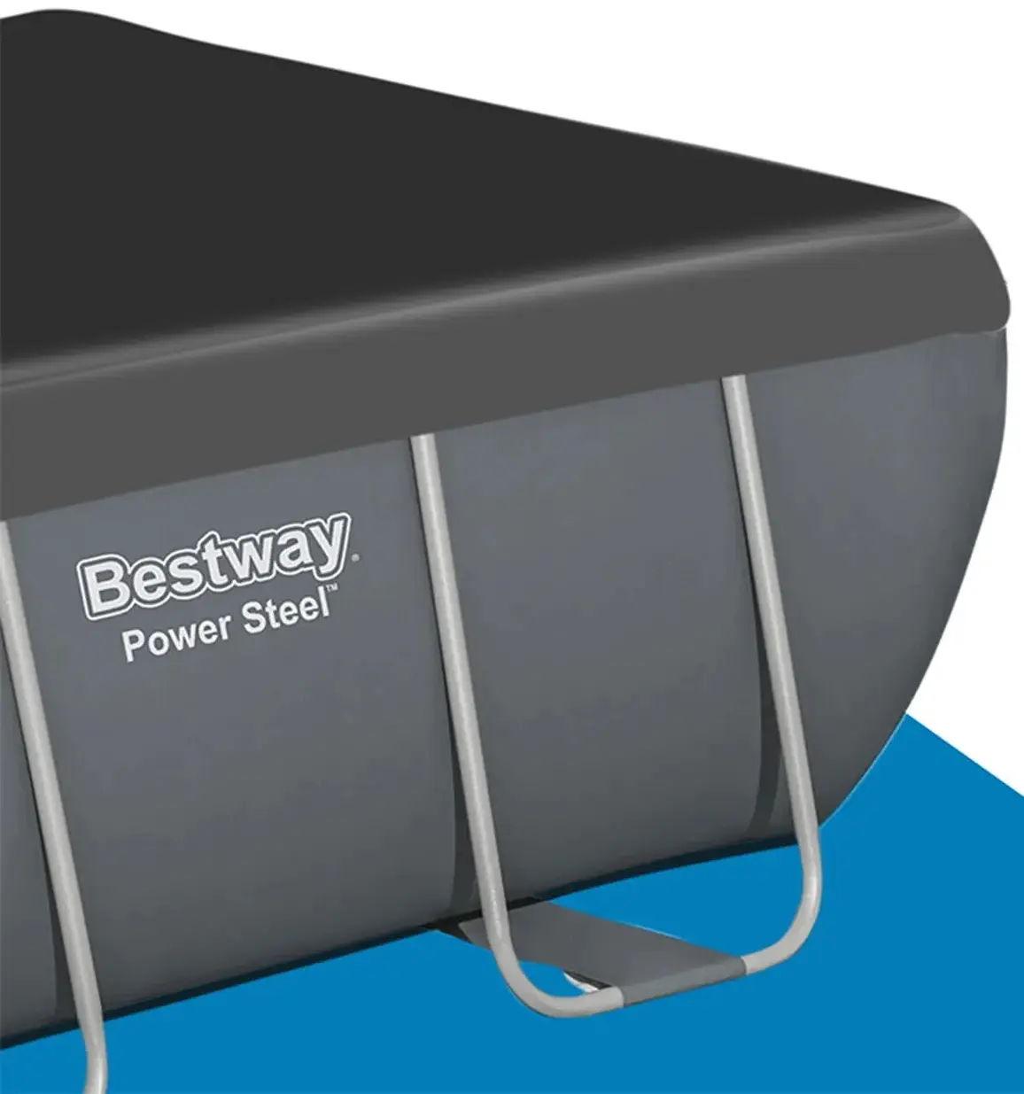 Каркасный бассейн Bestway Power Steel 56629N-15W1 (Grey/Blue) - 5