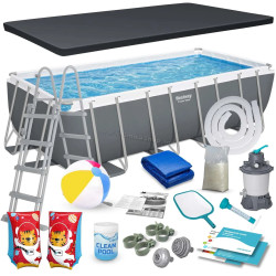 Piscina cu cadru Bestway Power Steel 56671N-17W1 (Grey/Blue)