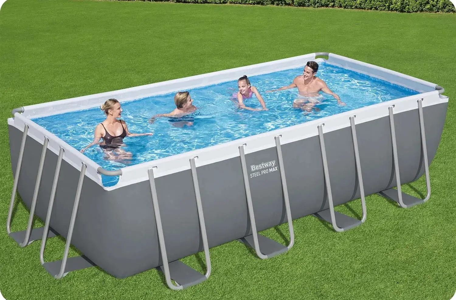 Piscina cu cadru Bestway Power Steel 56671N-17W1 (Grey/Blue) - 10