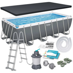 Piscina cu cadru Bestway Power Steel 56671N (Grey/Blue)