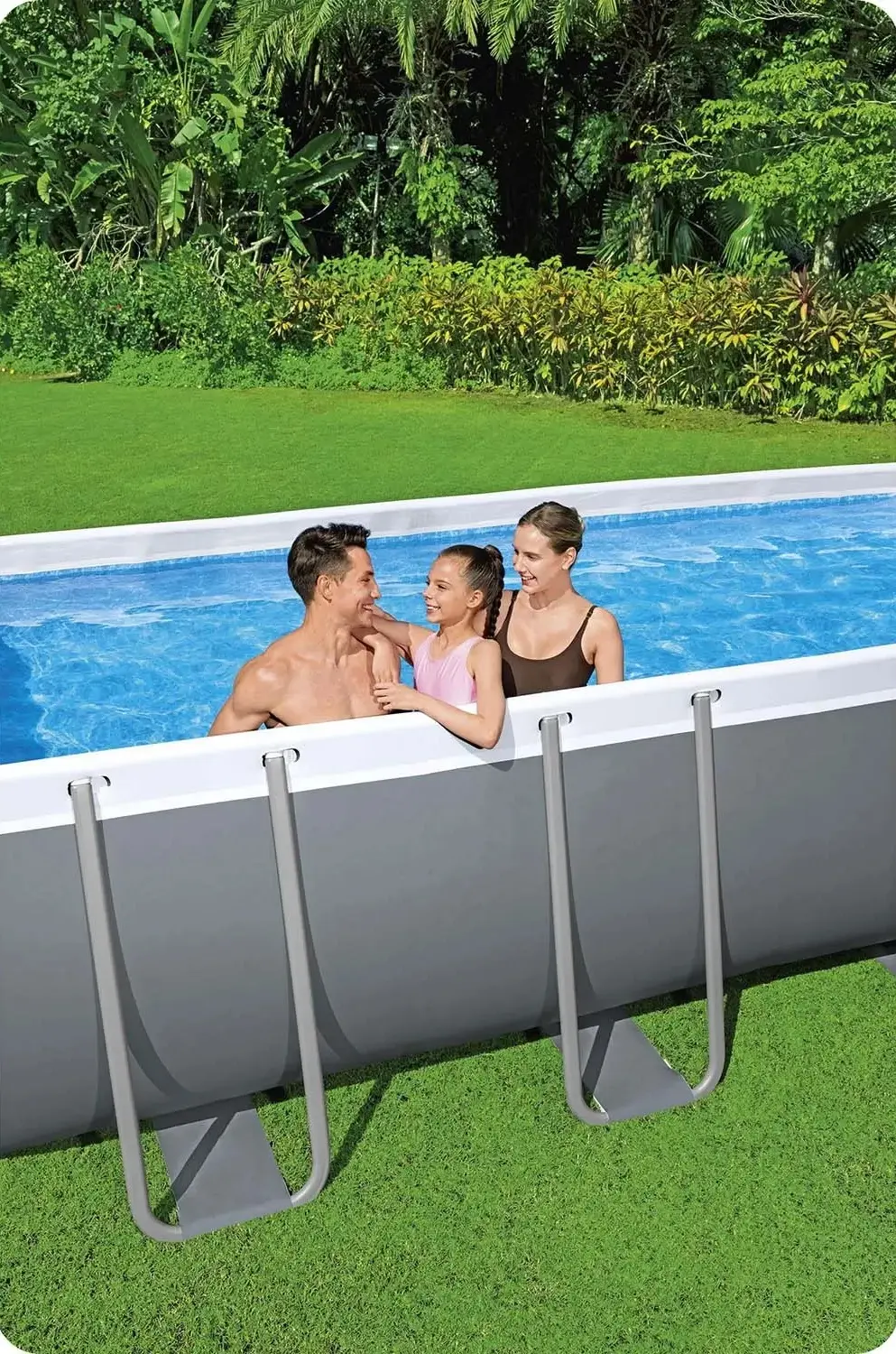 Piscina cu cadru Bestway Power Steel 56671N (Grey/Blue) - 9