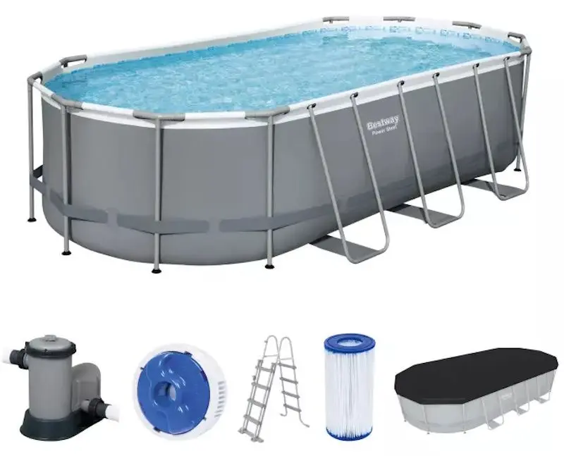 Каркасный бассейн Bestway Power Steel 56710 (Grey)