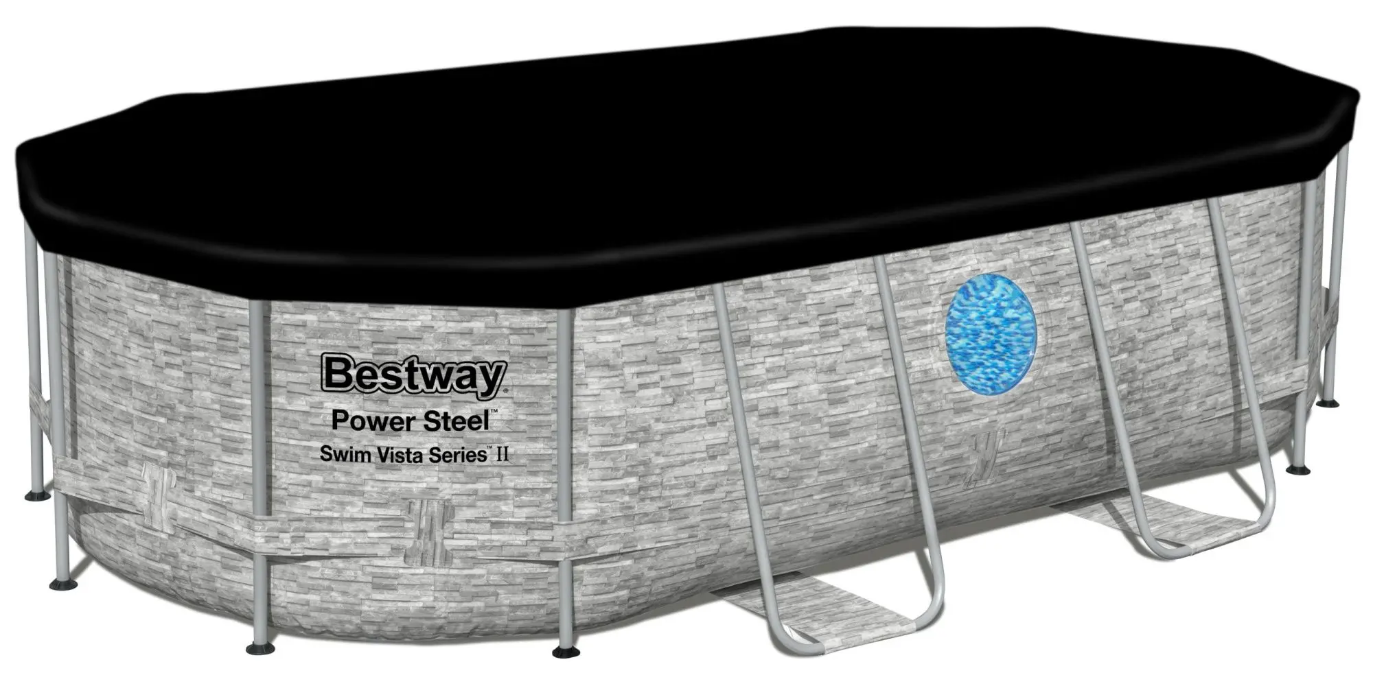 Piscina cu cadru Bestway Power Steel 56714 BW (Grey)