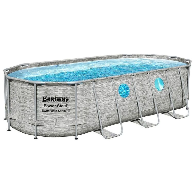 Каркасный бассейн Bestway Power Steel 56716 (Grey) купить в Кишиневе ...