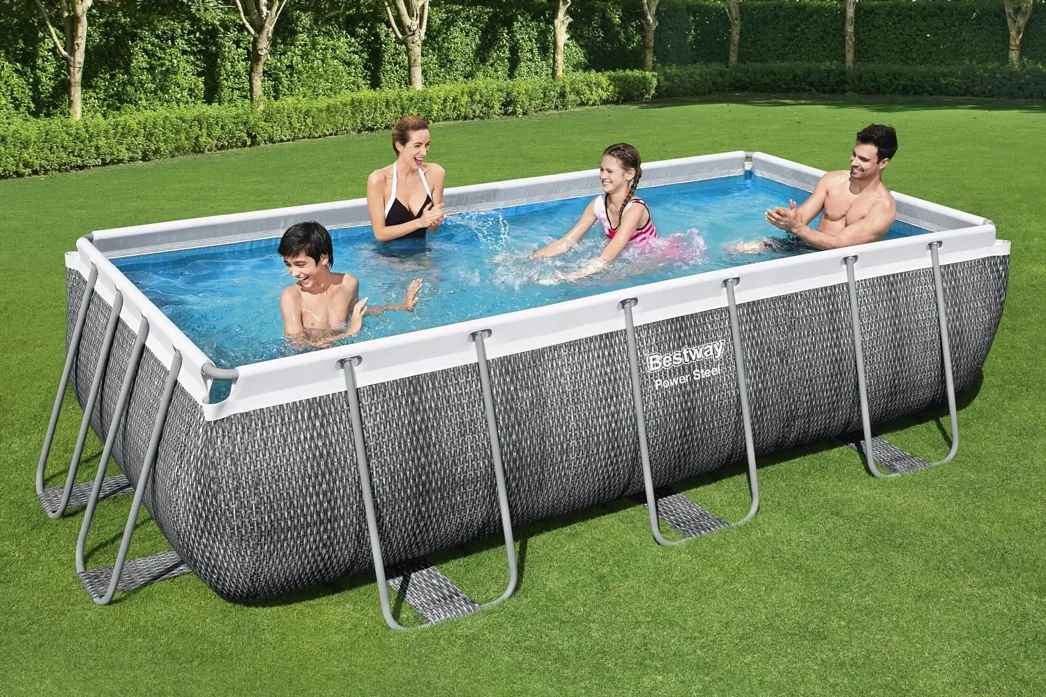 Piscina cu cadru Bestway Power Steel 56721 BW (Grey)
