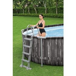 Каркасный бассейн Bestway Power Steel Oval 5611RBW (Grey) Thumb