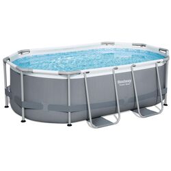 Piscina cu cadru Bestway Power Steel Oval 5614ABW (Grey)