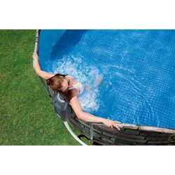 Каркасный бассейн Bestway Power Steel Oval 56719BW (Grey) Thumb