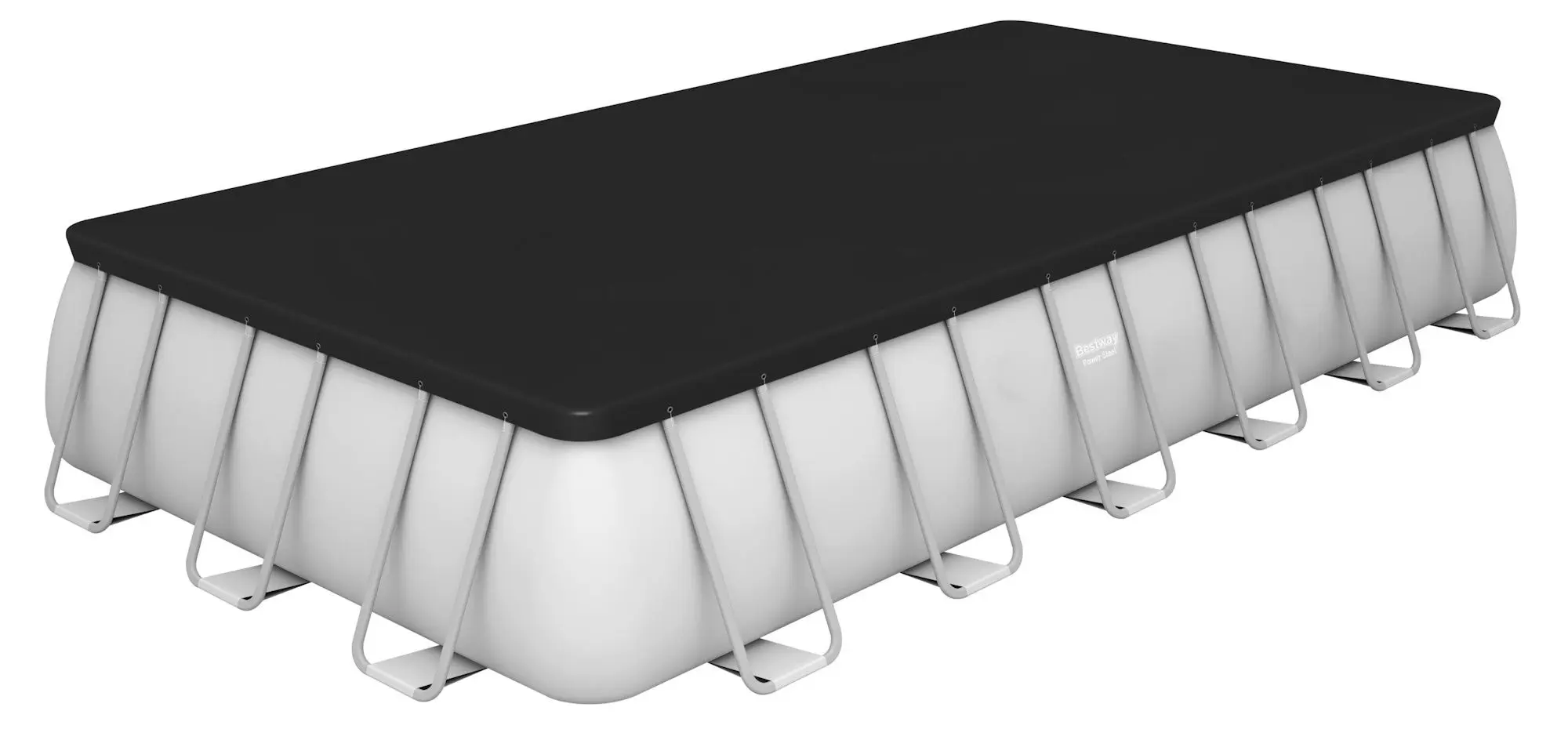 Piscina cu cadru Bestway Power Steel Rectangular 56475 (Grey)