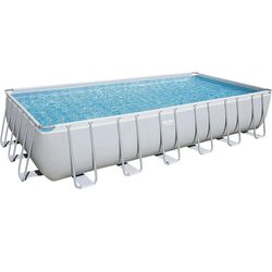 Piscina cu cadru Bestway Power Steel Rectangular 56475 (Grey) Thumb