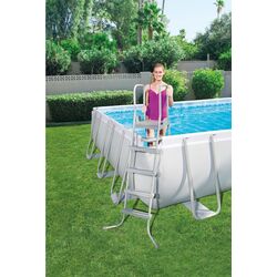 Piscina cu cadru Bestway Power Steel Rectangular 56475 (Grey) Thumb