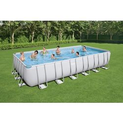 Piscina cu cadru Bestway Power Steel Rectangular 56475 (Grey) Thumb