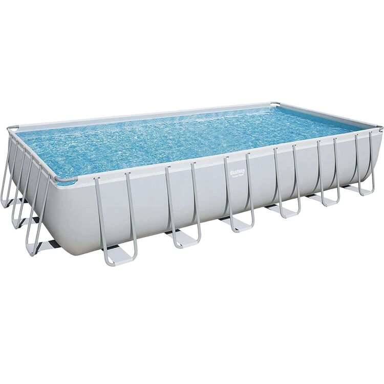 Piscina cu cadru Bestway Power Steel Rectangular 56475 (Grey)